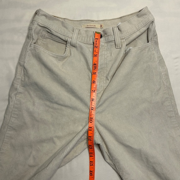 Levi’s Premium 70s High Flare Corduroy Pants Women’s 28 Ivory Cream High Waisted - Picture 13 of 14